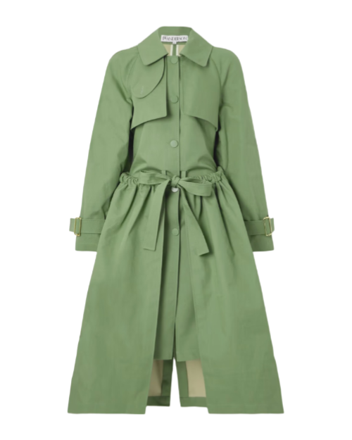 Layered cotton trench coat