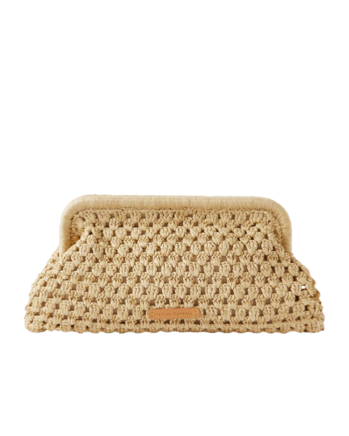 Trudie raffia clutch