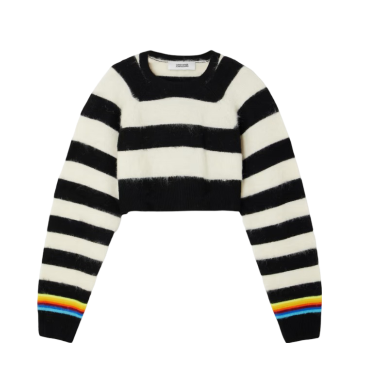 CHRISTOPHER JOHN ROGERS Striped brushed wool-blend sweater