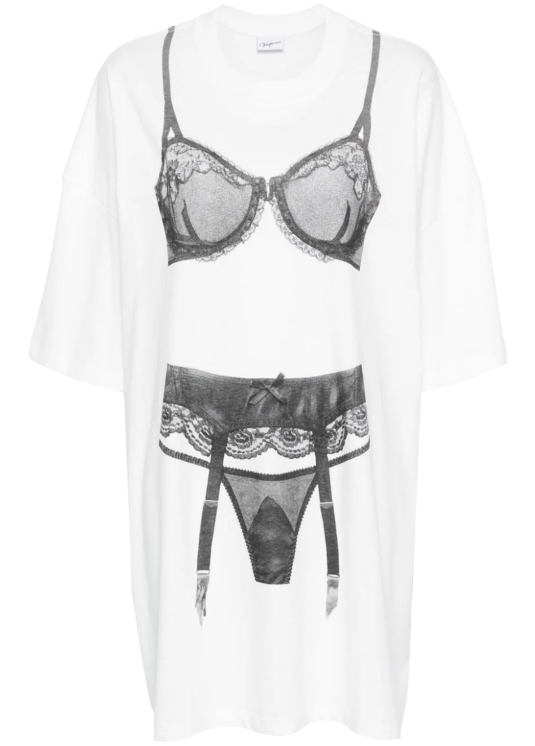 Vaquera Lingerie-print cotton T-shirt