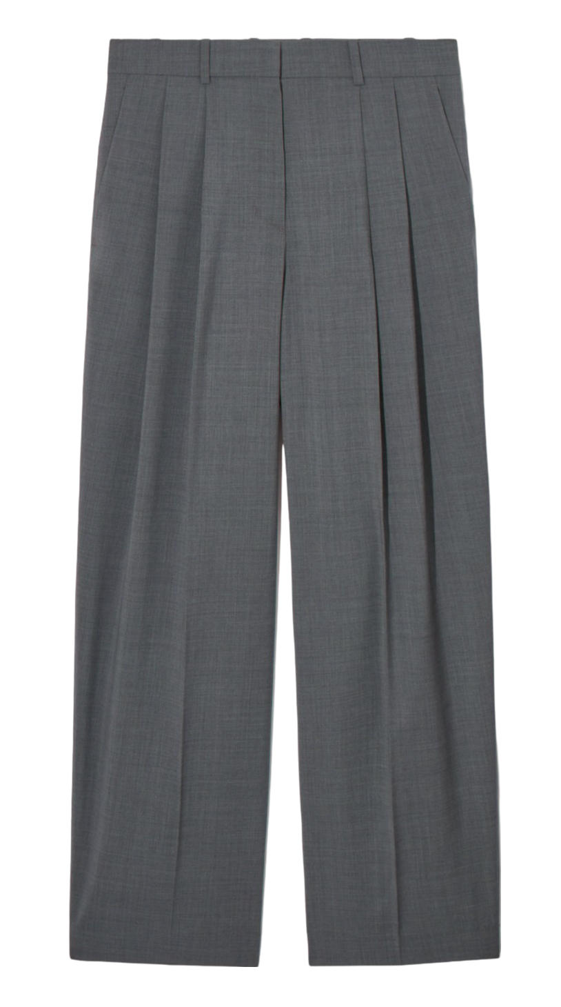 COS WIDE-LEG TAILORED WOOL PANTS