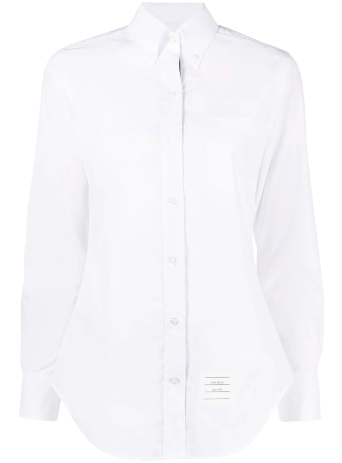 Thom Browne logo-patch cotton shirt