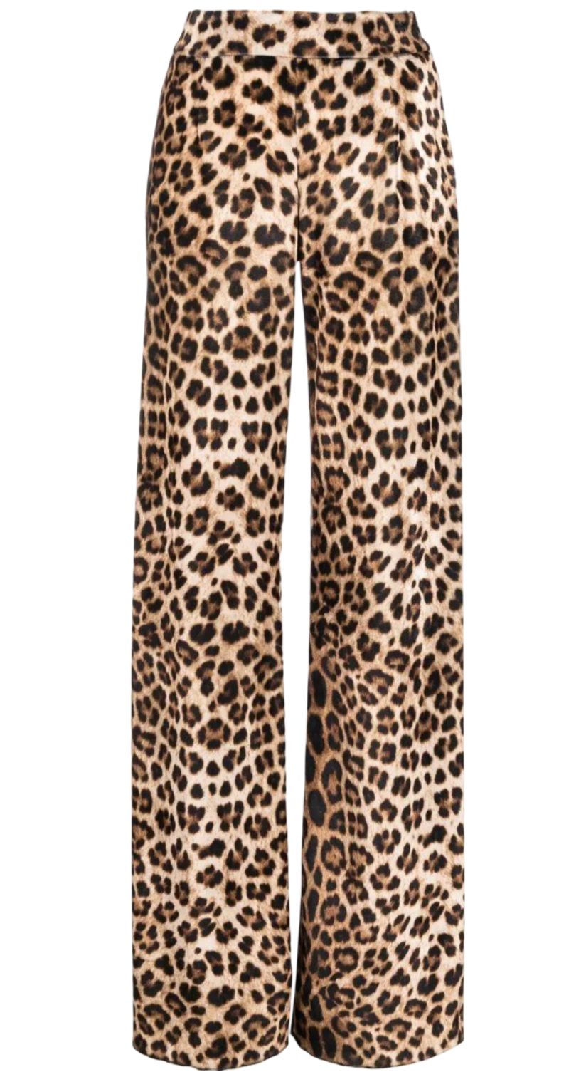 Philipp Plein leopard-print flared trousers