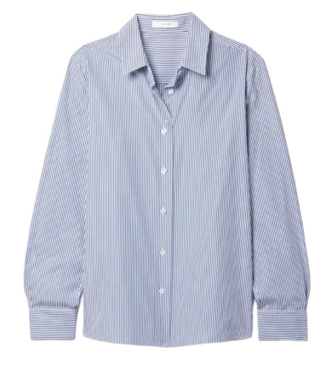 THE ROW Sadie striped cotton-poplin shirt