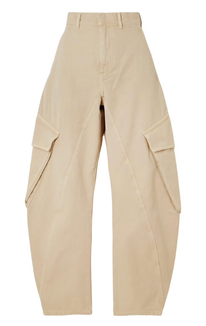 JW ANDERSON Twisted cotton-canvas barrel-leg cargo pants