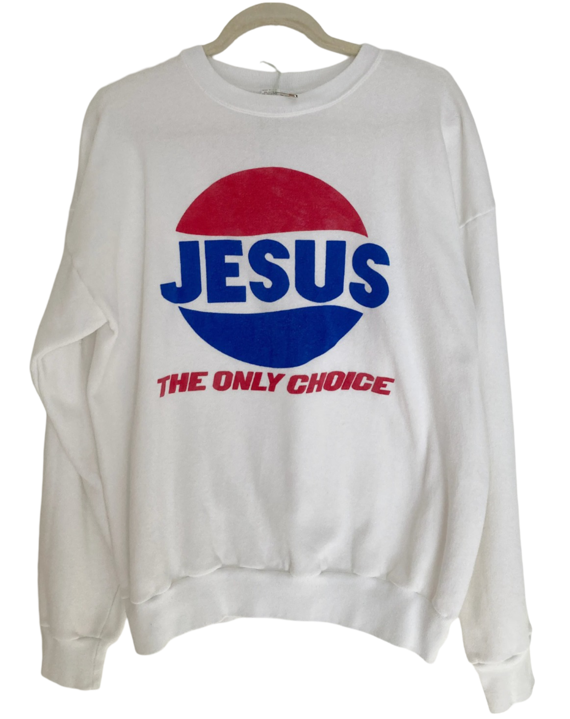 Vintage L/XL Jesus The Only Choice Pepsi parody crewneck pullover jumper sweatshirt